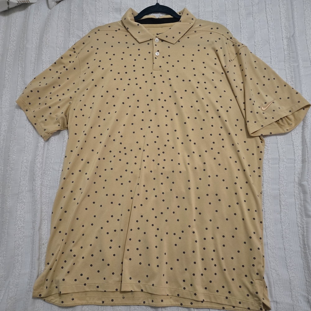 Nike Dri-Fit Floral Microprint Golf Polo - XL